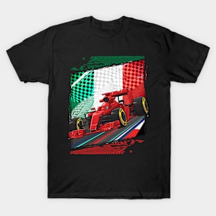 Formula Mexico Racing Circuit Car Map Grand Prix Race T-Shirt